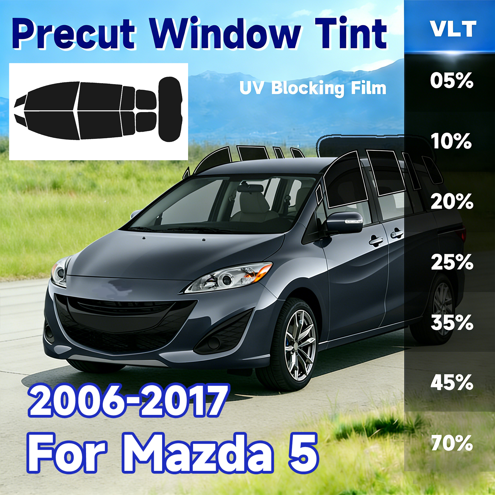 Precut Window Tint Car for Maz - Glass Protector Auto 评论和价格