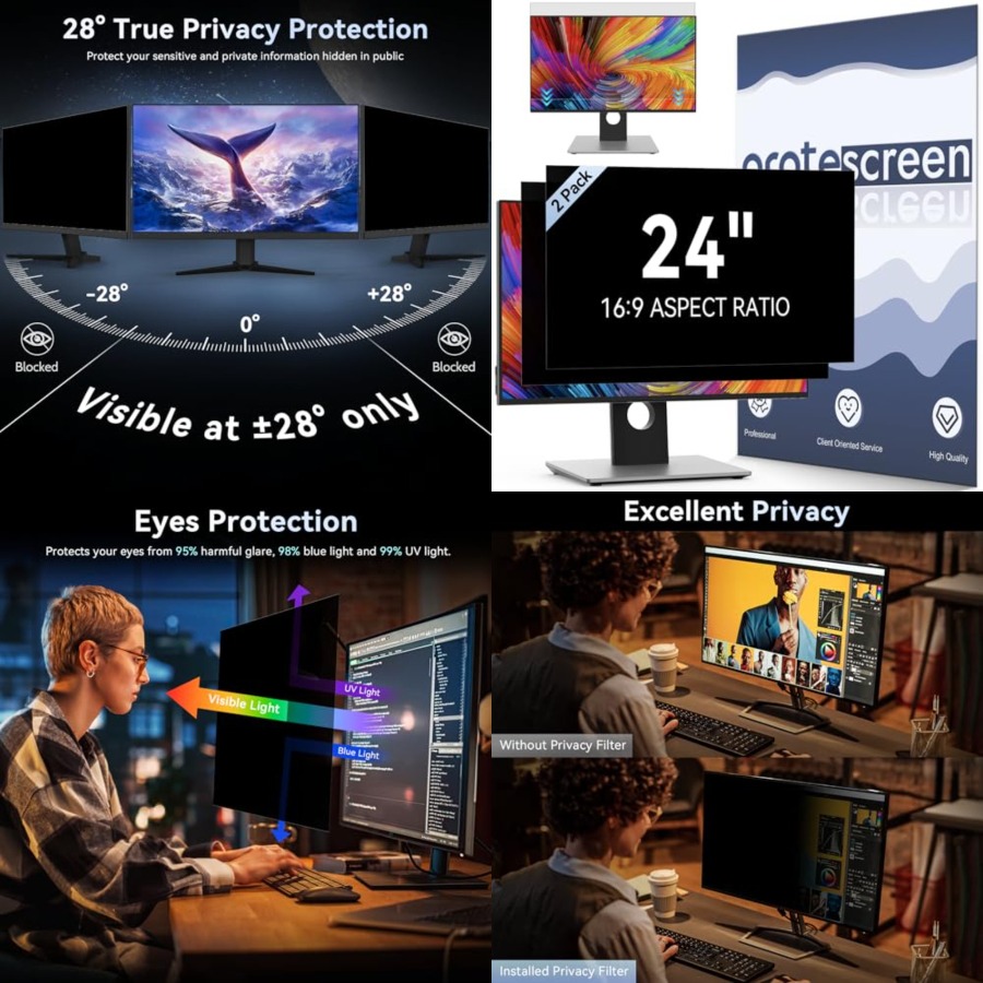 [2-Pack] 24 Inch Computer Priv - Privacy Filter 2Pack 评论和价格