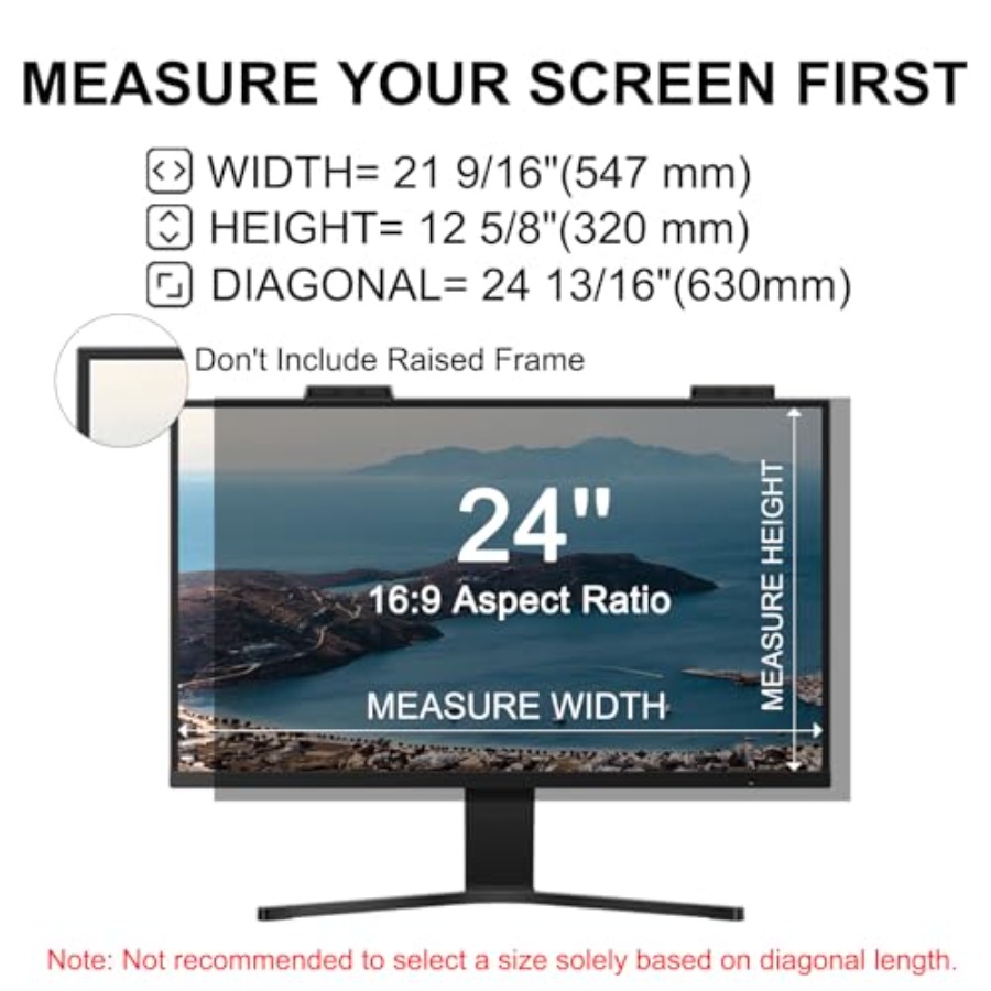 [2-Pack] 24 Inch Privacy Scree - Privacy Filter 2Pack 评论和价格