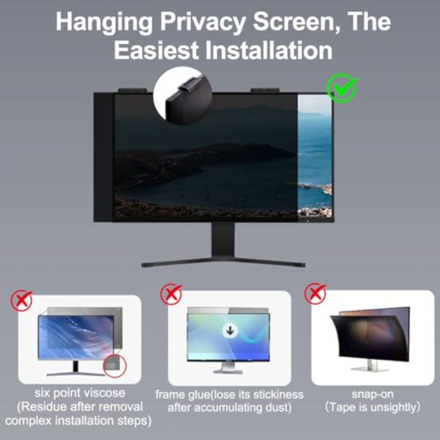 [2-Pack] 24 Inch Privacy Scree - Privacy Filter 2Pack 评论和价格