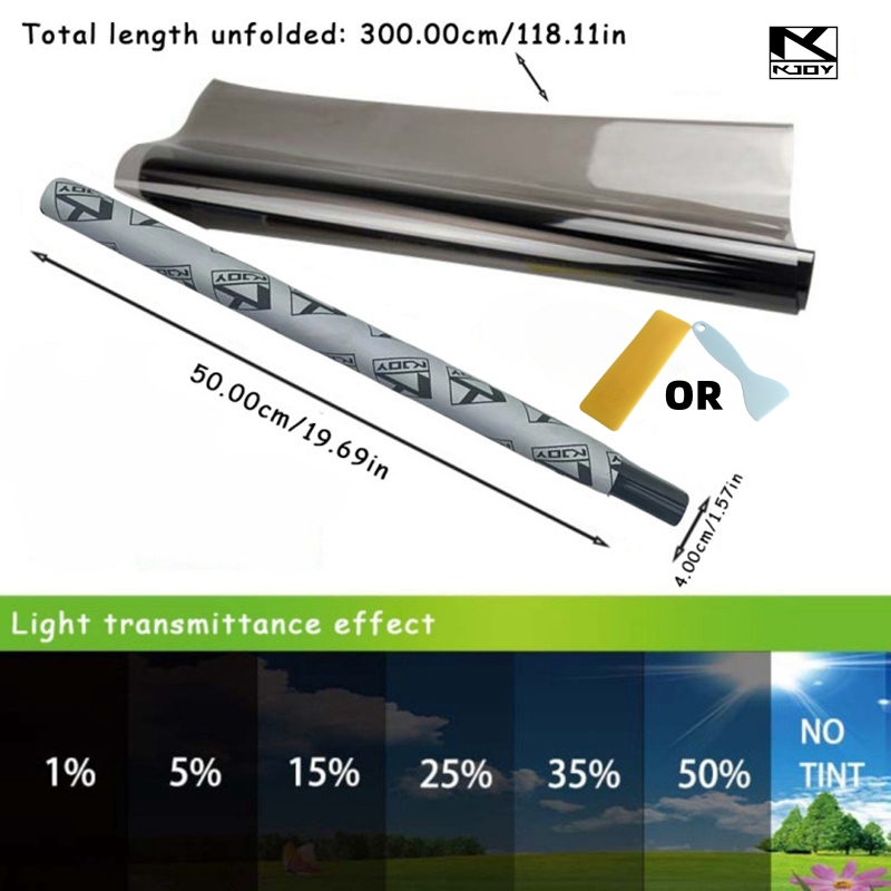 3Mx50CM VLT Black Car Window F - Glass Protector Auto 评论和价格