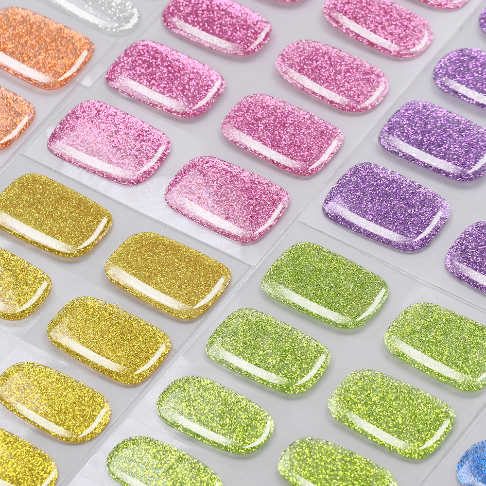 16Tips Colorful Glitter Semi C - Full Cover Adhesive 评论和价格