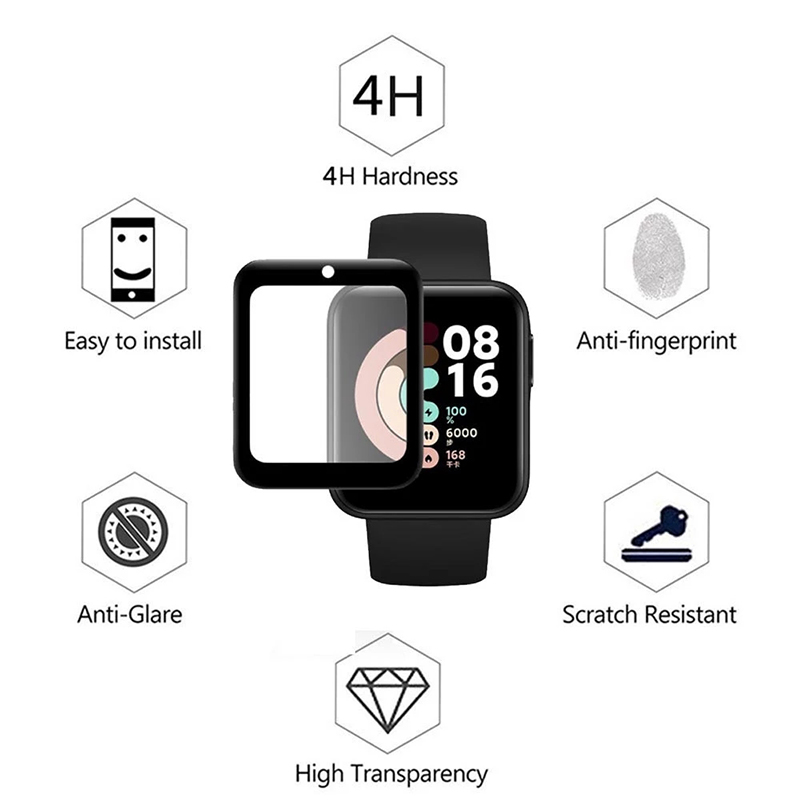 2 Pcs Tempered Glass for Redmi - Smartwatch Screen Film 评论和价格