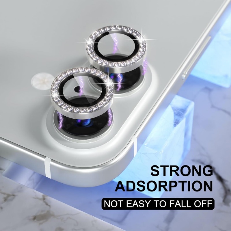 Glitter Camera Lens Protector  - Tempered Glass Screen 9H 评论和价格