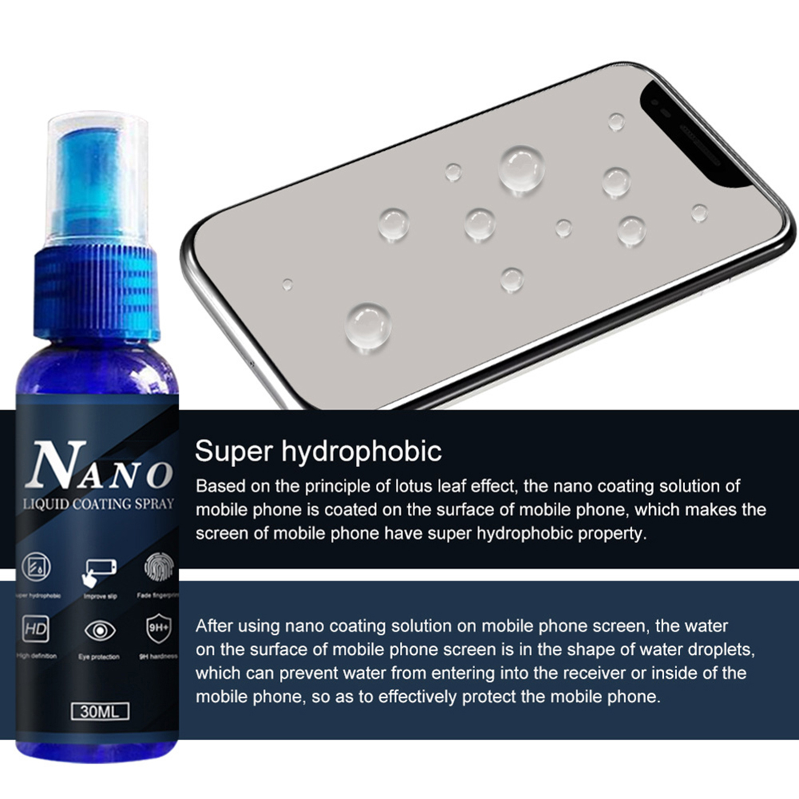 Nano  Screen Protector Fade Fi - Oleophobic Coating Spray 评论和价格