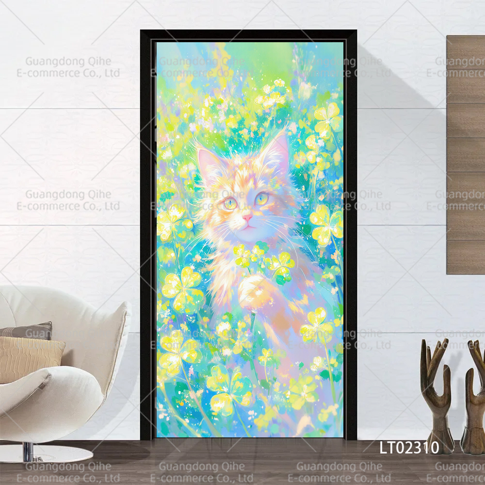 Tulip Cat Cherry Blossom Scene - Full Cover Adhesive 评论和价格
