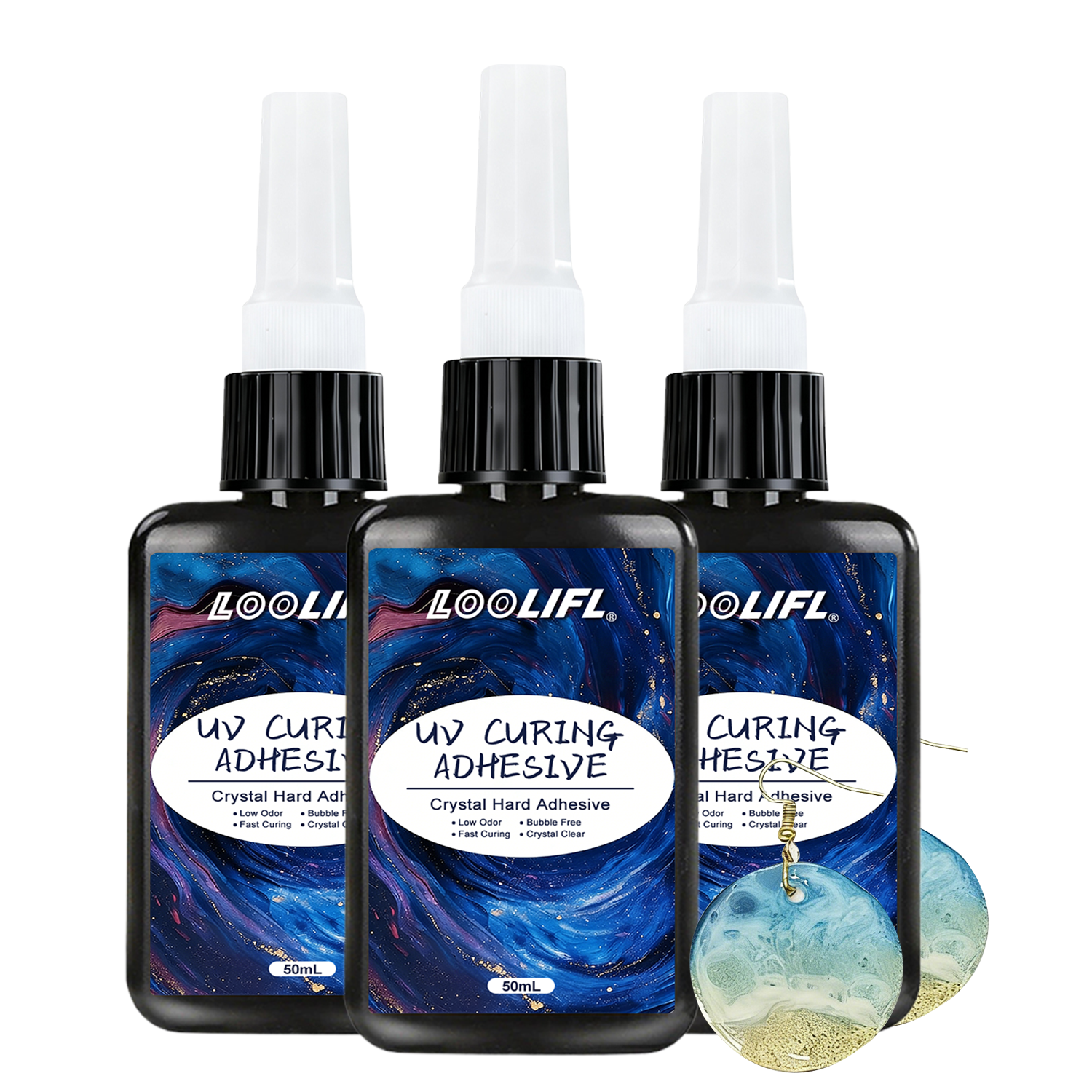 LOOLIFL 50ML UV Resin Kit with - Liquid Uv Glue Kit 评论和价格