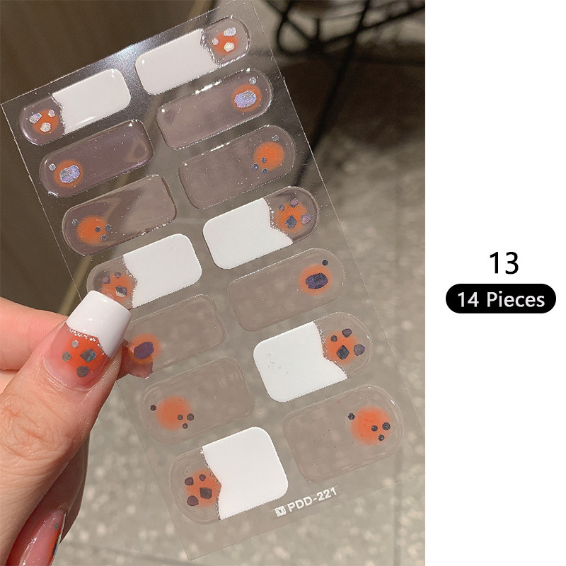 Baking-free Pink Nail Stickers - Full Cover Adhesive 评论和价格
