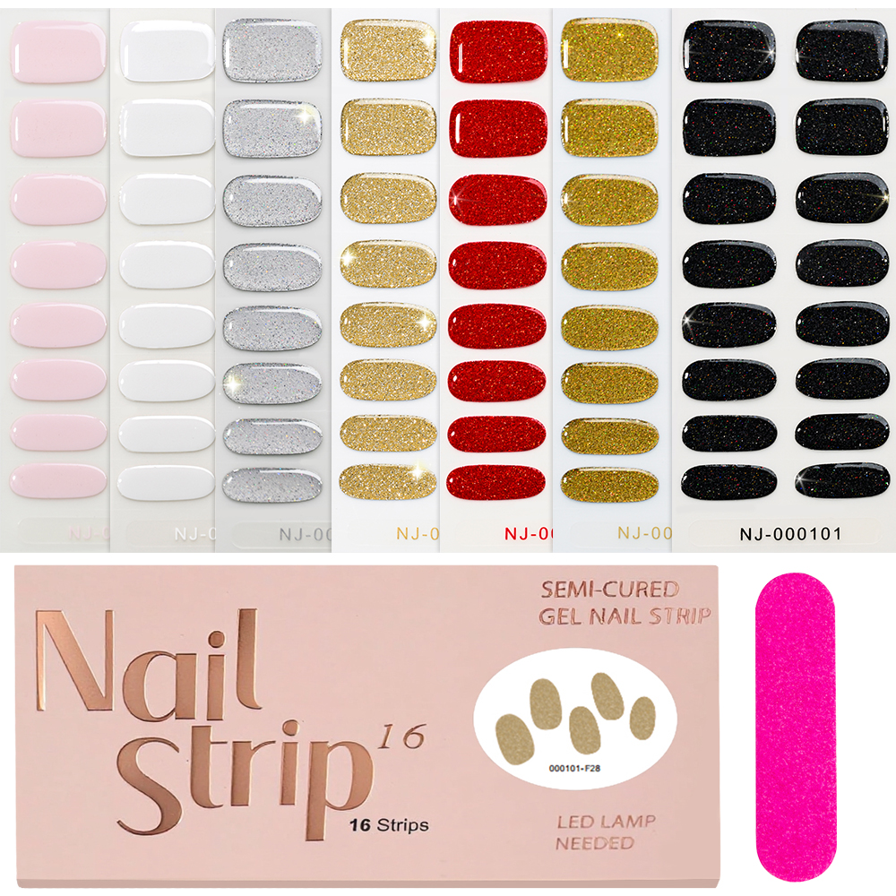 32tips 2sheet Black Pink Semi- - Full Cover Adhesive 评论和价格