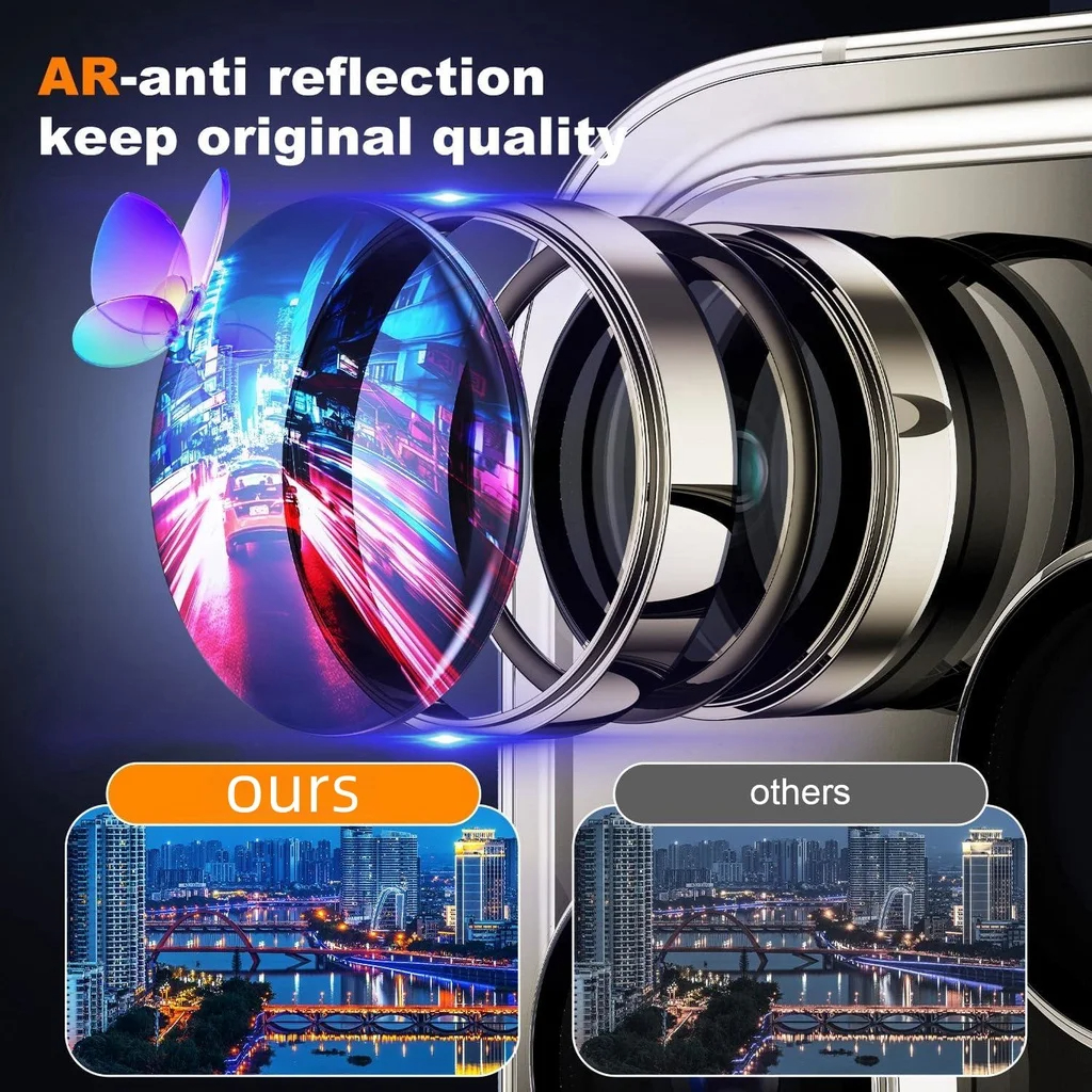 3Pcs Metal Camera Lens Protect - Tempered Glass Screen 9H 评论和价格